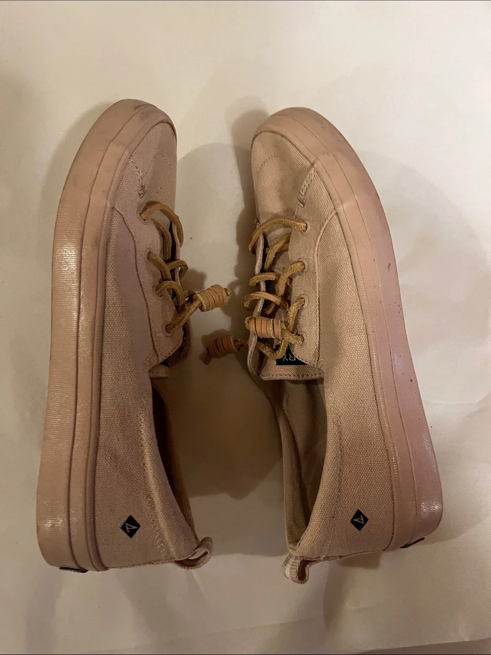 Sperry Women’s Canvas Slip-On Sneakers in Blush Pink